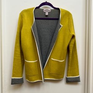 Oliver Chartreuse and Grey Sweater Women’s  Sz L Unique Casual Comfortable